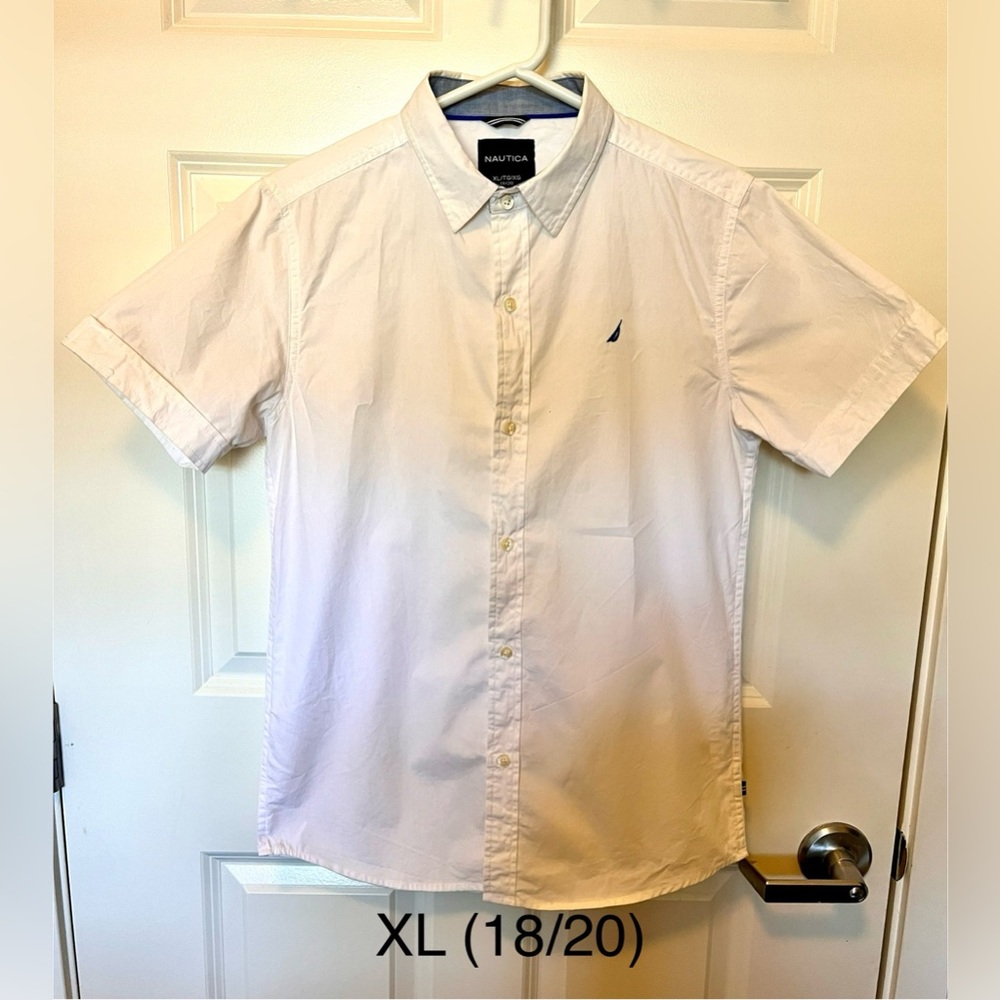 Nautica Boys White Dress Shirt